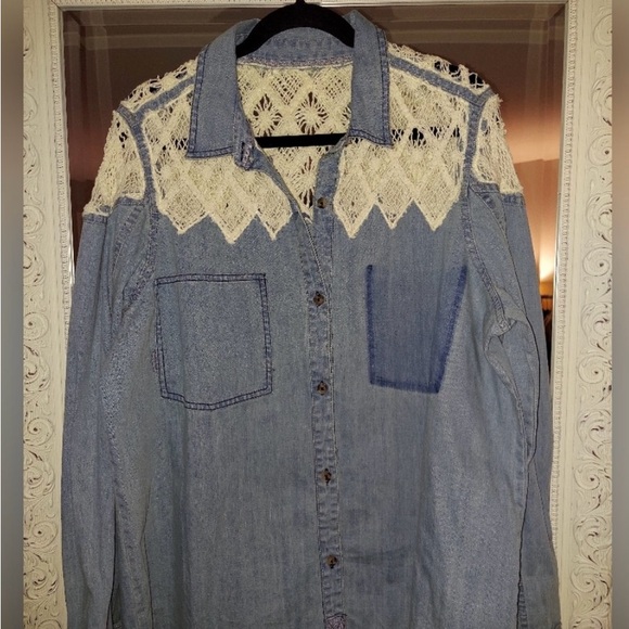 We the free Denim Fields Button Down - Picture 6 of 7